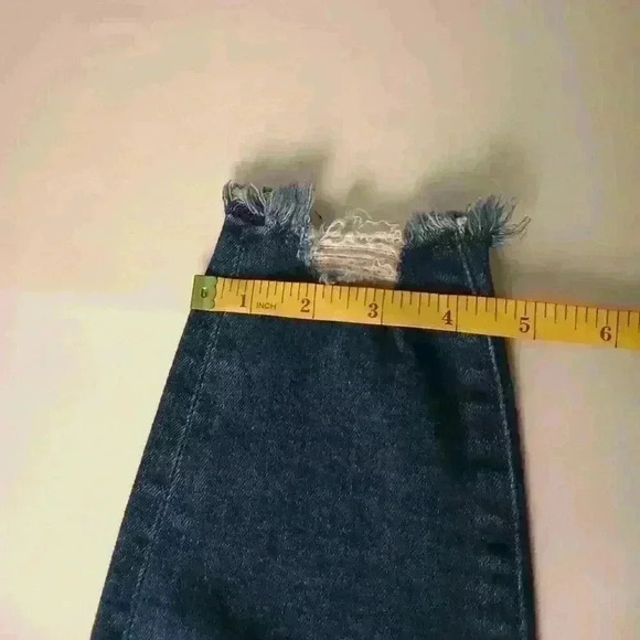 Loft Brand Denim Jeans Size 26/2P Chewed Hem Curvy Skinny Mid Rise Medium Wash - Picture 11 of 11